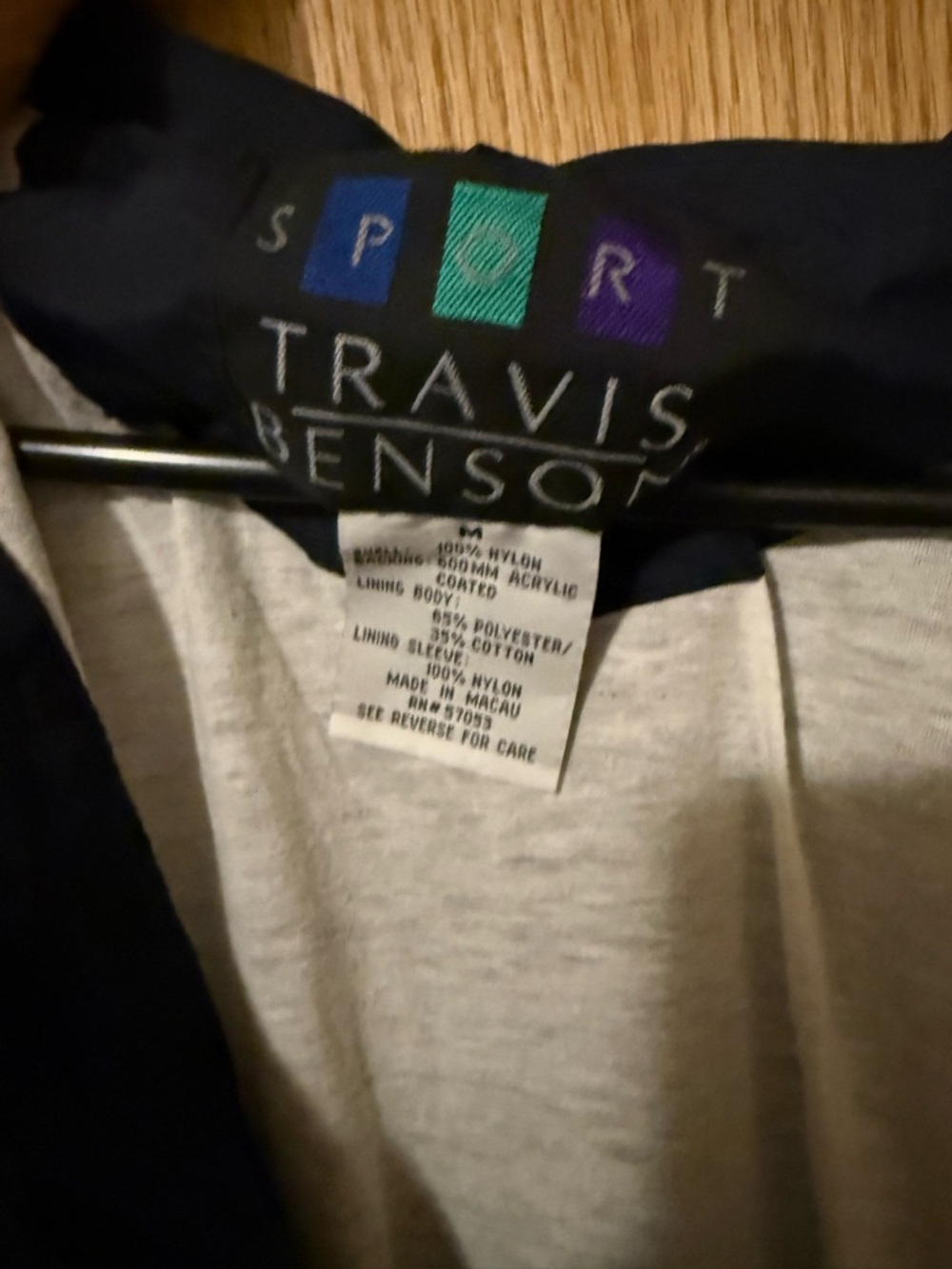 Vintage Windbreaker Jacket in Teal, Purple & Navy - Picture 3 of 4